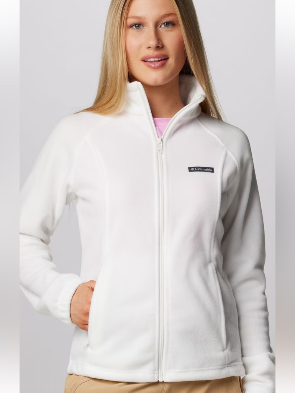 Columbia Benton Springs Interchange Fleece Jacket|Women’s Medium| White Full Zip